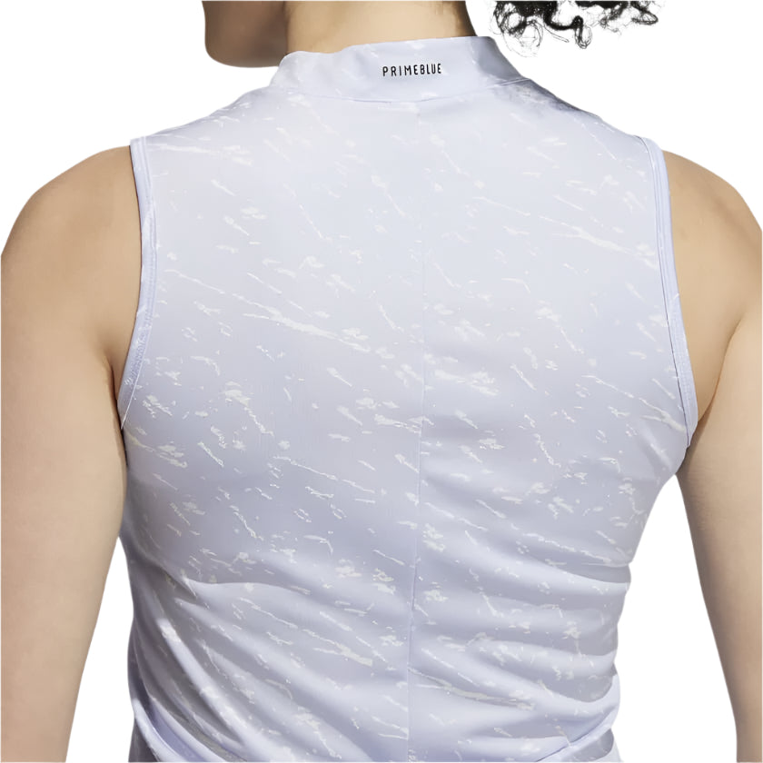 Adidas Jacquard Primeblue Sleeveless Polo Shirt ADIDAS LADIES POLOS Galaxy Golf 