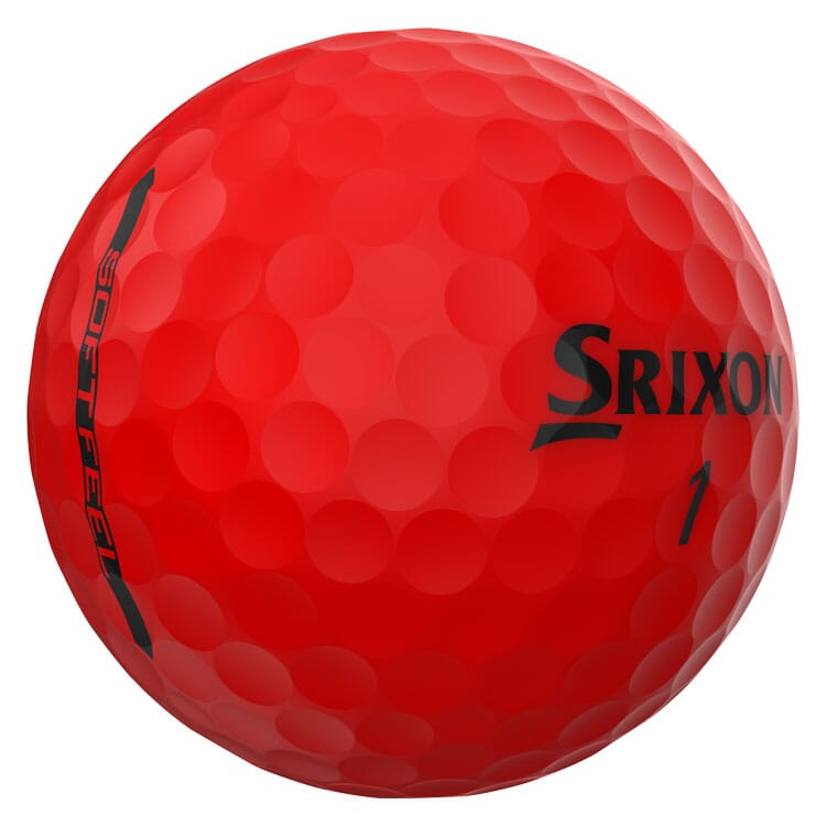 Srixon Soft Feel Brite Pelotas de golf rojas paquete de 12 BOLAS SRIXON SRIXON