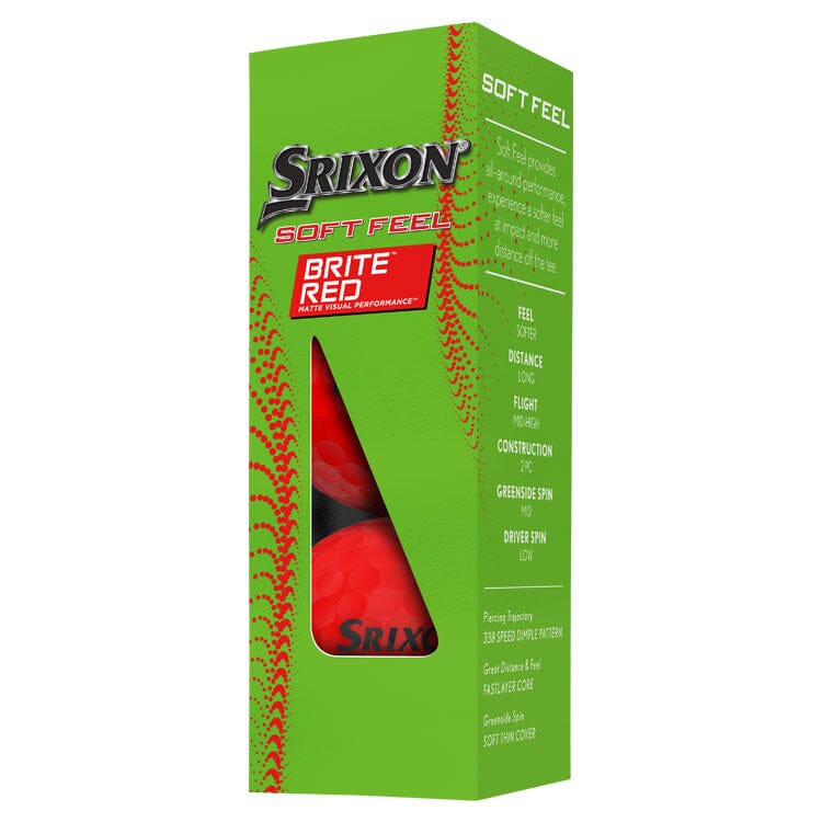 Srixon Soft Feel Brite Red Golf Balls 12pk SRIXON BALLS SRIXON 