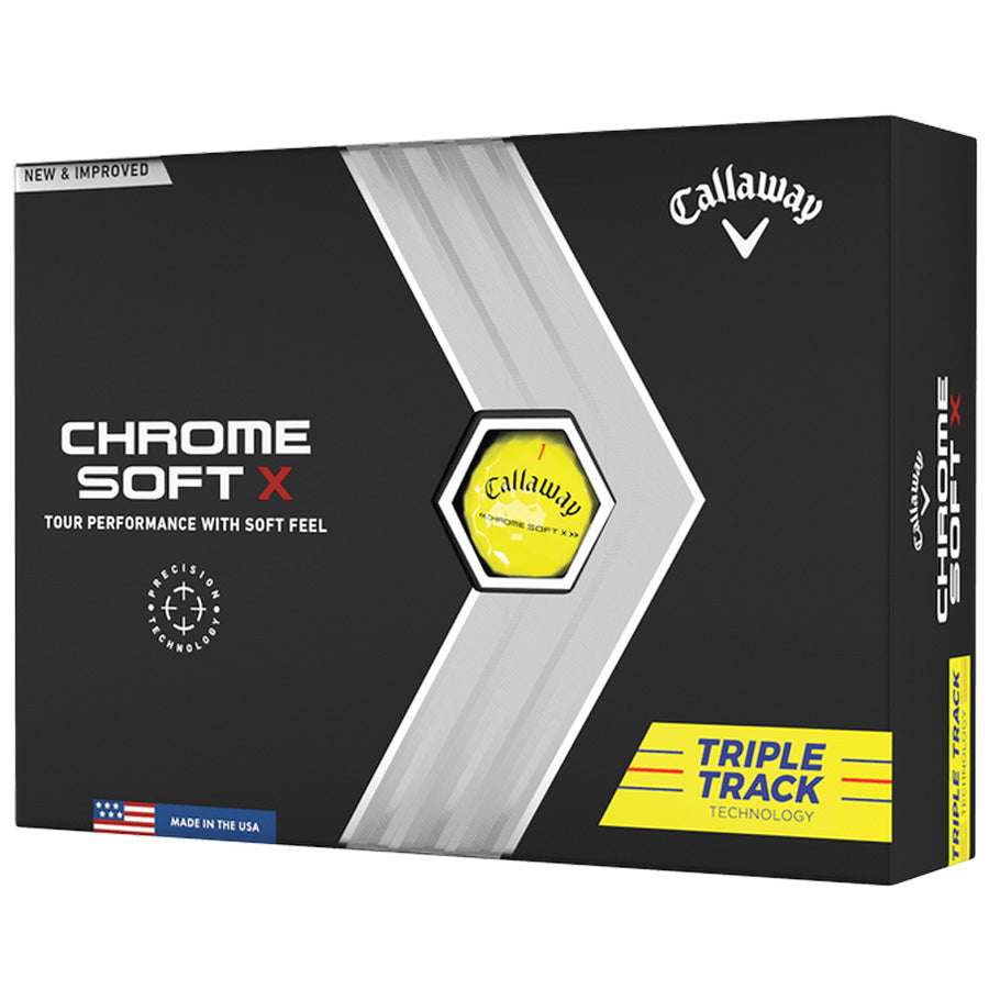 Callaway Chrome Soft X Triple Track Yellow Golf balls 12pk CALLAWAY BALLS CALLAWAY 