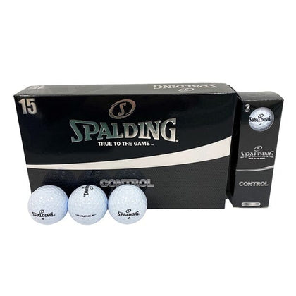 Spalding Control White Golf Balls 15Pk SPALDING GOLF BALLS Galaxy Golf 